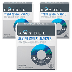 레이델 식물성 초임계 알티지 오메가3 24g, 60정, 3개