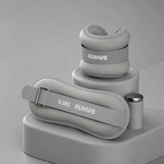 肌力負重帶 2入, 0.5kg, 灰色