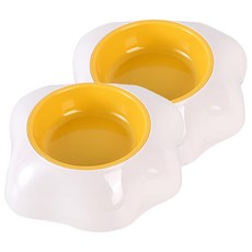 寵物夢工廠 造型碗 長15cm x 高4cm, 蛋黃, 2個