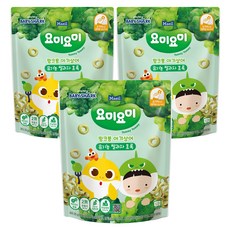 요미요미 유기농 쌀과자, 유기농쌀과자초록, 25g, 3개