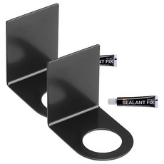 모나코올리브 메탈라인 샴푸통 홀더, 블랙, 2개