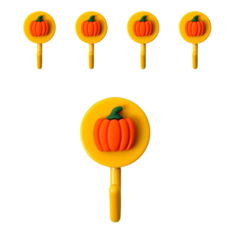 리빙홈디테일 러블리 접착 걸이, 5개, 호박