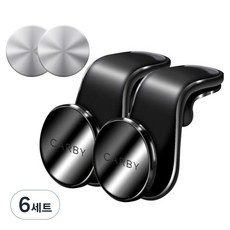 MURO 無路 Carby 車用出風口磁吸支架 + 金屬 2p 套組, 6套, 混合色