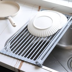 키볼리 키친 실리콘 식기 건조대 롤매트, 그레이, 1개