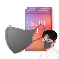 CLA 슬림핏 라이트패키지 보건용 컬러 새부리형 마스크 대형 KF94, 25개입, 2개, 딥그레이