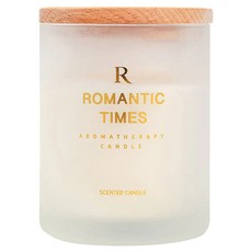 Romantic Times 木蓋香氛蠟燭 白色, 白茶蘭花, 200ml, 1罐