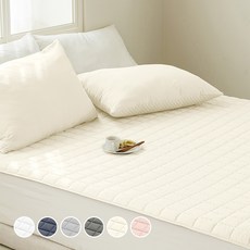 더자리 디 베이직 누빔 고정밴드 침대패드, 크림베이지