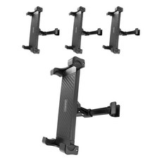 obsidian 車用頭枕平板手機手動夾式支架 後座第二排 Galaxy iPhone CT-C60, 單一顏色, 4個