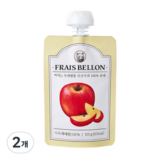 FRAIS BELLON 韓國產水果泥 4包, 蘋果, 100g, 2個