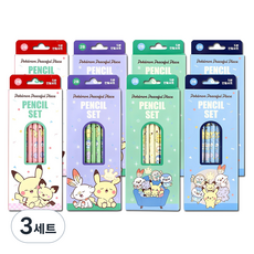 필박스 포켓몬 5본 연필 2종 x 4세트 2B, 혼합색상, 3세트