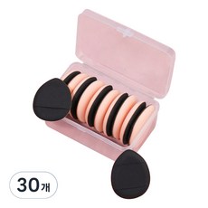 홈즈픽 메이크업 스펀지 미니 핑거 퍼프, 30개, 검정