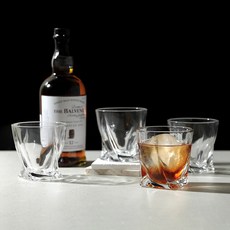 Iwooa 龍捲風威士忌杯 冰塊杯, 4個