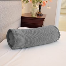 Sarang Yegam 壓紋圓形枕套, 灰色的, 1個