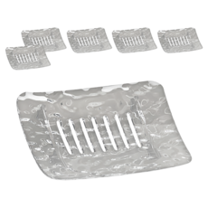 小麥購物 冰川紋肥皂盒 G762 58g, 透白, 6個