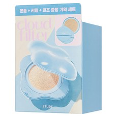 ETUDE 雲朵輕盈完美氣墊粉餅 SPF42/PA+++ 自然色 附補充蕊1個+粉撲3個, 1盒