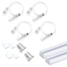 一鍵式透明星星軌道組, 白色(軌道) + 鋼絲(透明), 2個