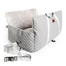 딩동펫 반려동물 퀄팅 카시트, 그레이, 1개