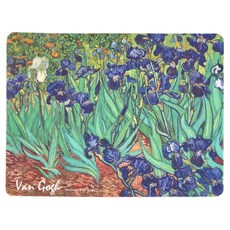 藝術餐墊 100%聚氨酯, 40 x 30cm, 梵谷《鳶尾花》, 1個