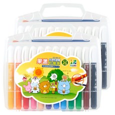 LIBERTY 利百代 果漾水溶性旋轉粉蠟筆 GC-002-12, 12色, 2盒