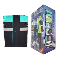 RK-1 雨王 勁速型升級側開兩件式雨衣 反光條設計 多尺寸可選 1件, 湖水綠色