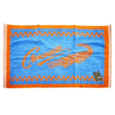 Crocodile 鱷魚 棋格浴墊 250g, 藍色, 1條