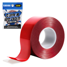 Skora 超強力泡棉雙面膠帶 室內用 透明 2.5cm x 2m, 1個