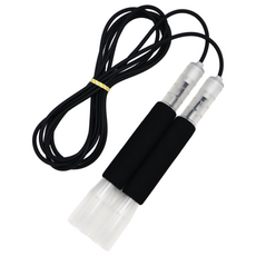 JFROPE Twinkle海綿競速跳繩, 白色 + 黑色繩, 1個