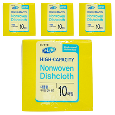 大容量無紡布彩色抹布10p, 4個