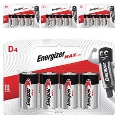 Energizer 勁量 MAX D型電池, 4套, 4入