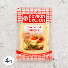 페이장브르통 에멘탈슬라이스 치즈 10매입, 160g, 1개입, 4개