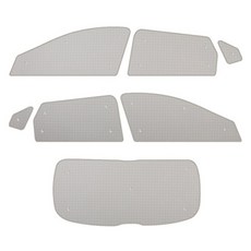 GMZ MOTORS 頂級車用遮陽簾 車宿窗簾 全套組 GV70 2022年3月起, 打孔棉米色, 1套