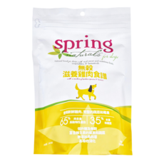 spring 曙光 無穀雞肉滋養食譜 犬糧 含65%肉含量 無麩質, 雞肉, 300g, 1包