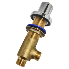 台製一字開關冷水，全銅本體, 牙徑4分, 1組