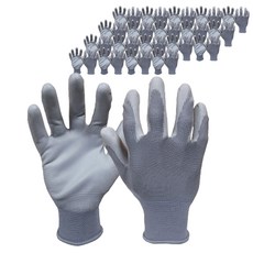 GUARDMAN PU 掌心塗層手套 雙手穿戴套組 L, 灰色, 20套