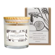 ARONICA 香氛杯狀大豆蠟燭, 200g, 檸檬薰衣草香, 1罐