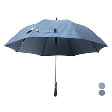 PARACHASE 男女通用條紋圖案基本款自動長傘 1086, 海軍藍