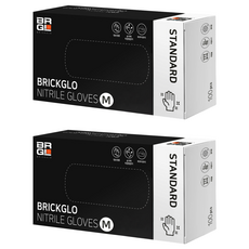 Brickglo 標準丁腈手套 100入, 黑色, M, 2入