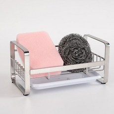 hillo 不鏽鋼廚房菜瓜布架, 單一顏色, 1個