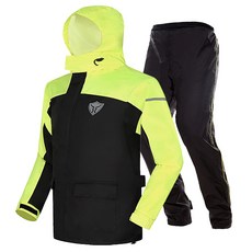 pole racing Nanshi 頂級機車雨衣上下套裝 F款, 螢光色