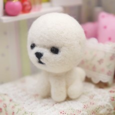 ARTJOY DIY 羊毛氈套組, 比熊犬, 1個