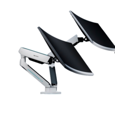 엘디엘마운트 고중량 듀얼 게이밍 모니터암 거치대 APL-GS542, 화이트, 1개