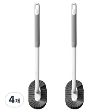 THE ZAKKA 簡易馬桶角落清潔刷 FREE(8.5 x 47 cm), 灰色, 4個