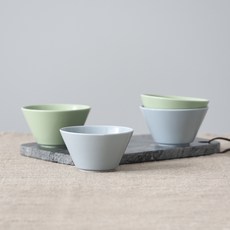 BOWLBOWL 韓國產 Urban Daily 飯碗, 法式灰+蘋果綠, 4個