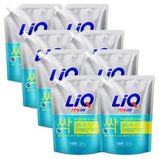 리큐 진한겔 하이브리드 드럼세탁기용 액상세제 플로럴 부케향 리필, 2.1L, 8개