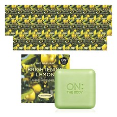 온더바디 더내추럴 브라이트닝 비누 레몬향, 90g, 24개