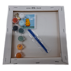 數字油畫 DIY 兒童數字油畫 20 x 20cm, 土撥鼠, 3個