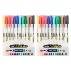 LINEPLUS 雙名筆 12色, 混色, 2件