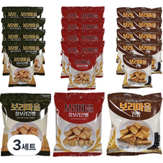 금풍제과 보리마을 찰보리건빵 70g x 10p + 찰보리건빵 30g x 10p + 검은콩깨 보리건빵 30g x 20p 세트, 3세트, 1.6kg