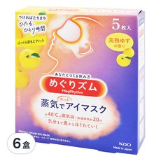 Kao 花王 MegRhythm 美舒律 蒸氣眼罩 完熟柚香, 5片, 6盒