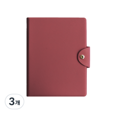 플레픽 클래시 A5 바인더 폴리오 6공, 버건디, 3개